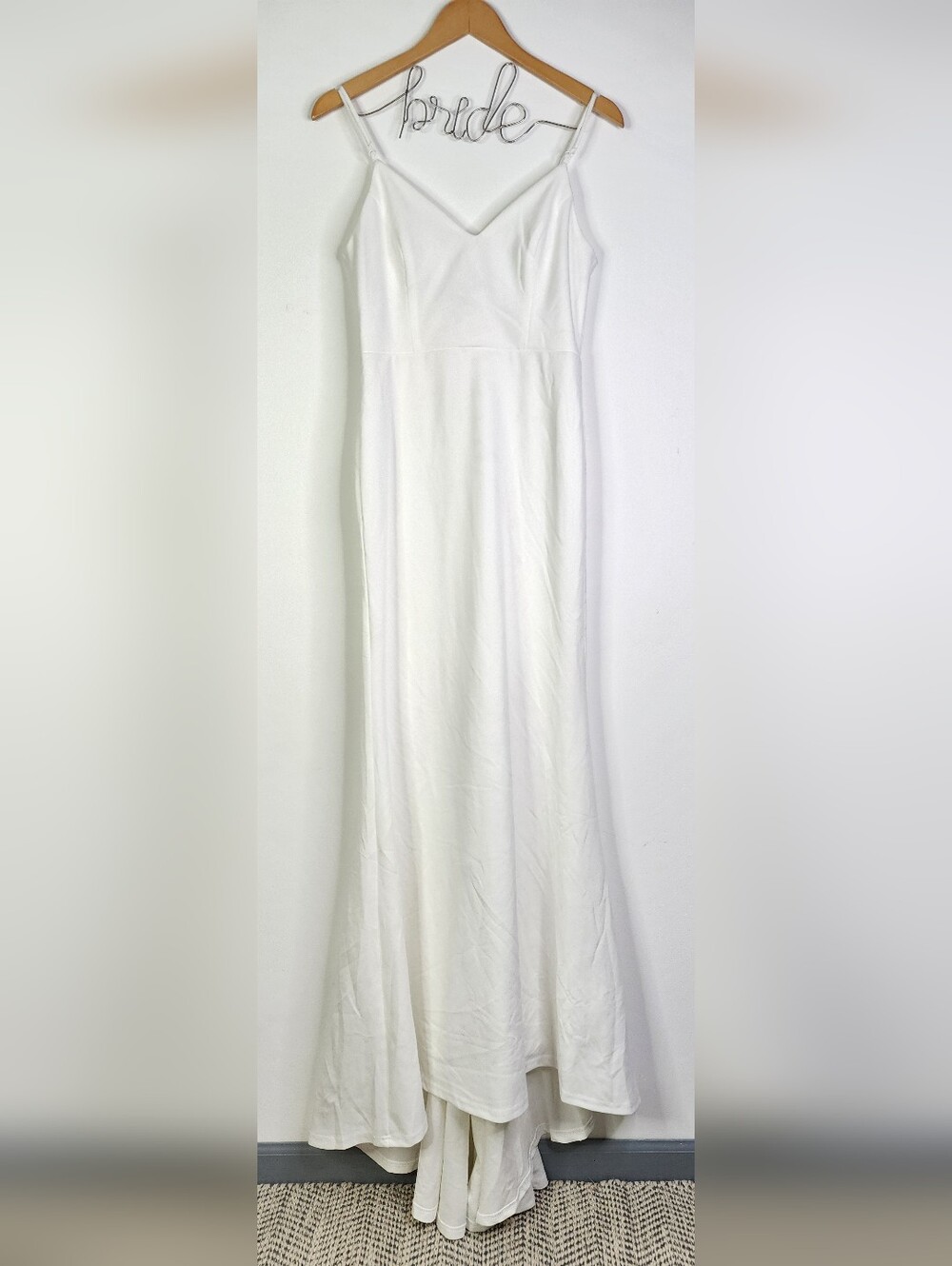 Feeling of Forever White Sleeveless Mermaid Maxi Dress, Medium